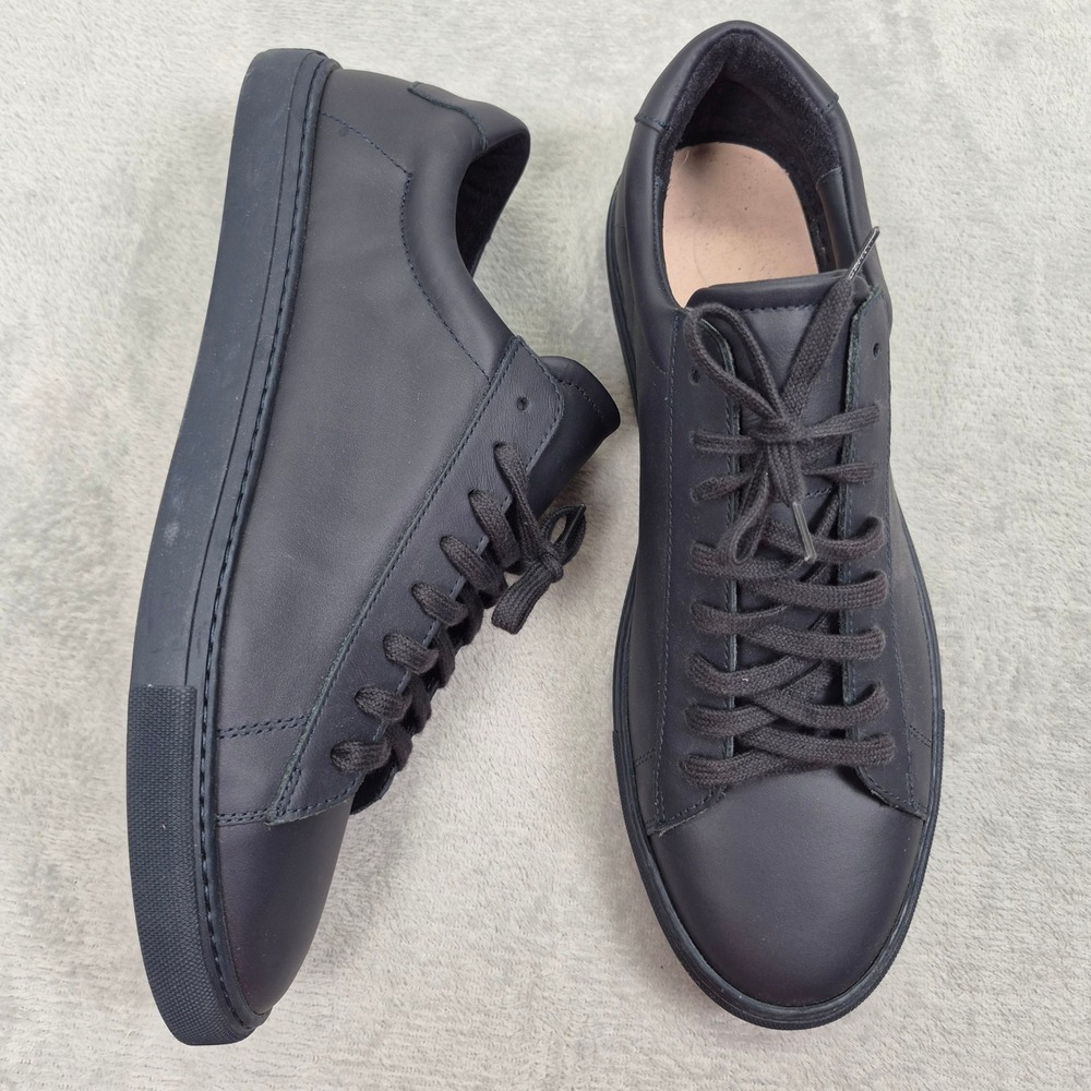 Oliver Cabell 43 (Men's 10) Low 1 Navy Leather Minimalist Dress Sneakers Italy